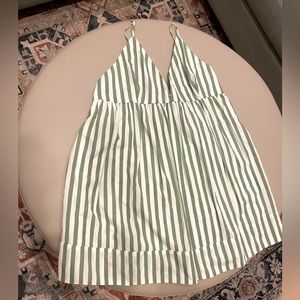 Striped Spaghetti Strap Babydoll NWT Dress Petite Large